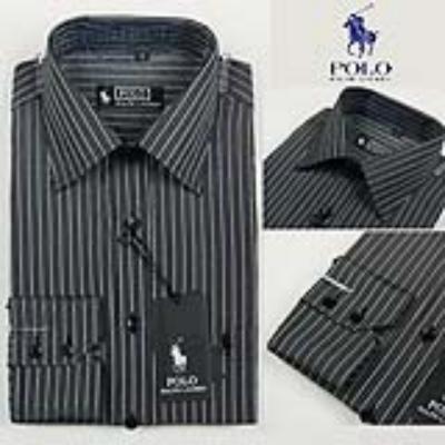 Ralph Lauren long sleeve dress shirt - black/white strip No. 779